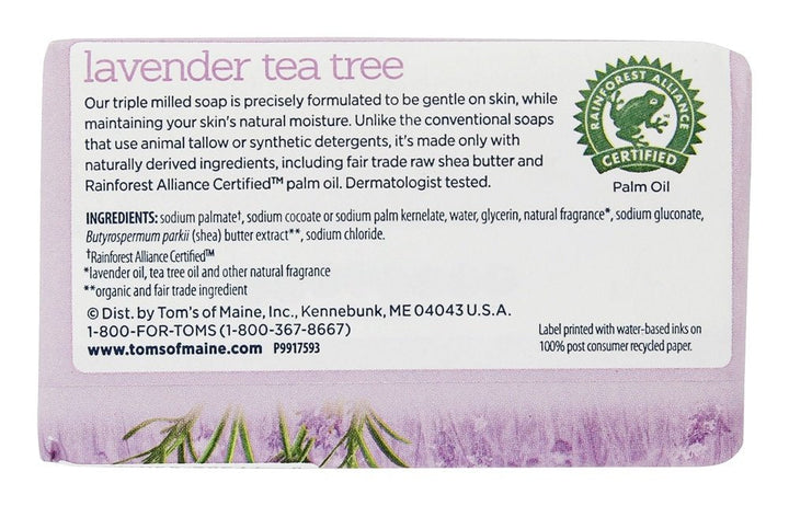 Toms Of Maine Soap Bar Lavender Tr Tea 5 Oz - Pack Of 3