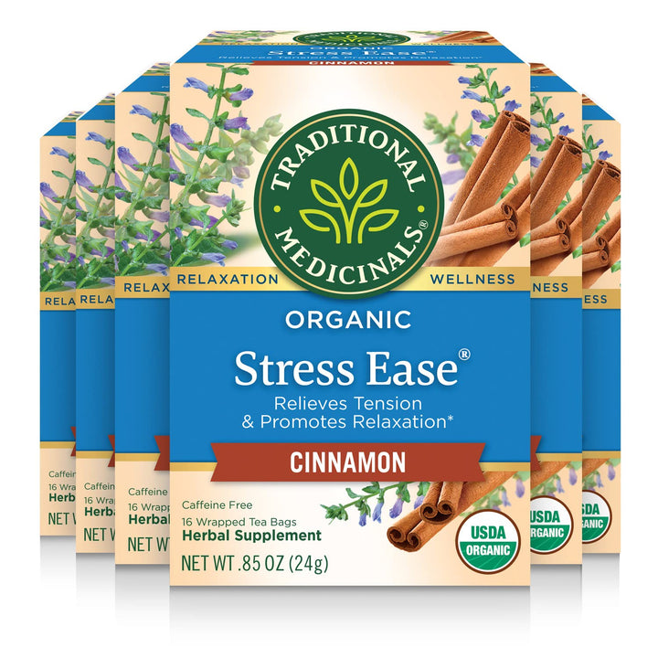 Traditional Medicinals Tea Cnnmn Strss Ease O 16 Bg - Pack Of 6