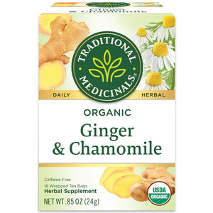 Traditional Medicinals Tea Ginger Chamomile 16 Bg - Pack Of 6