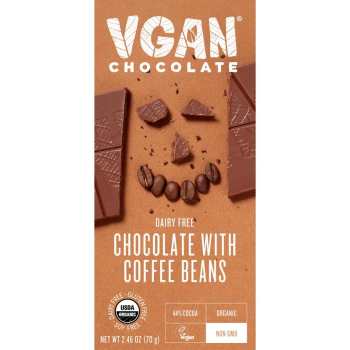 VGAN - Dark Chocolate With Coffee Beans, 2.46oz