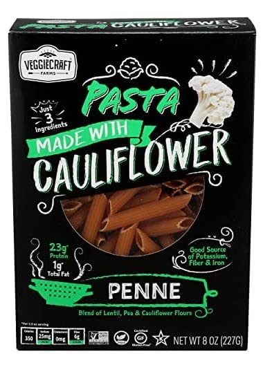 Veggiecraft - Penne Pasta - Cauliflower, 8oz (Pack of 6)
