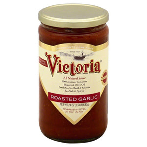 Victoria Sauce Roasted Garlic 24oz - Pack Of 6