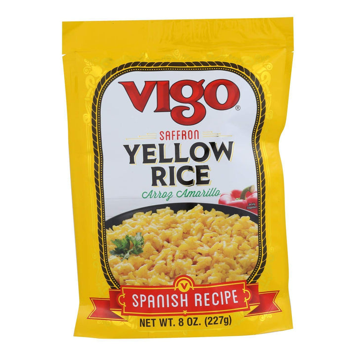 Vigo Rice Yellow Stand Up Bag 8 Oz - Pack Of 6