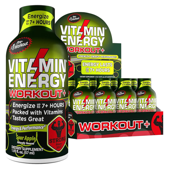 Vitamin Energy Shot Energy Workout 1.93 Fo - Pack Of 12