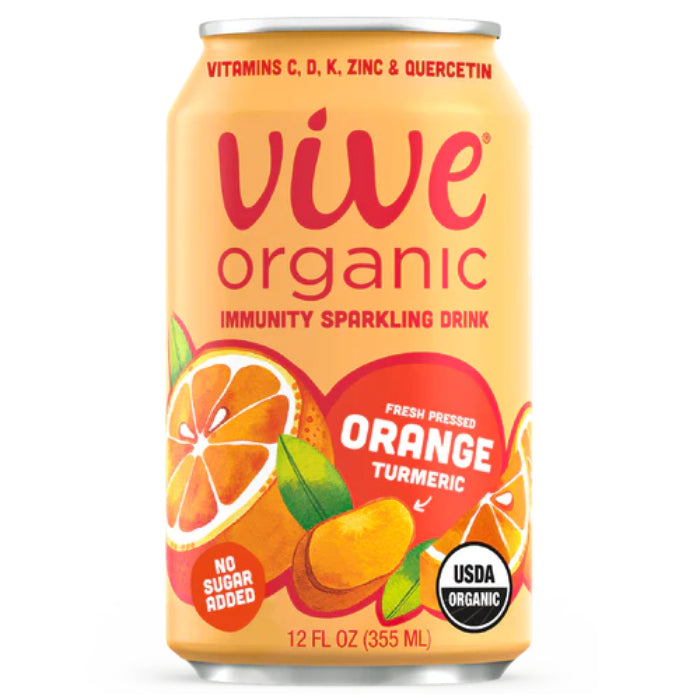 Vive Organic - Drink Sparkling Immunity, 12floz | Multiple Flavors | 3-Pack of 12