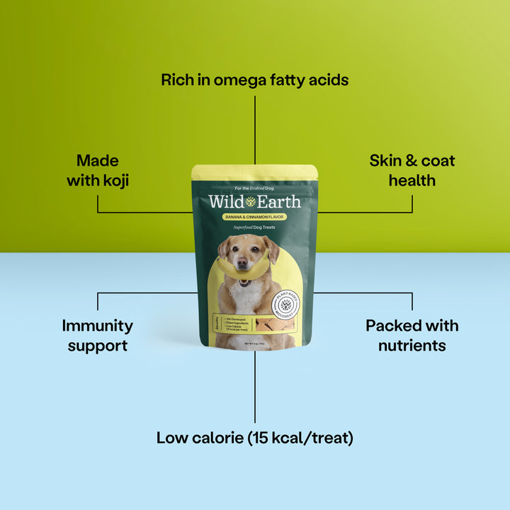 Wild Earth - Superfood Dog Treats with Koji Banana & Cinnamon, 3pk