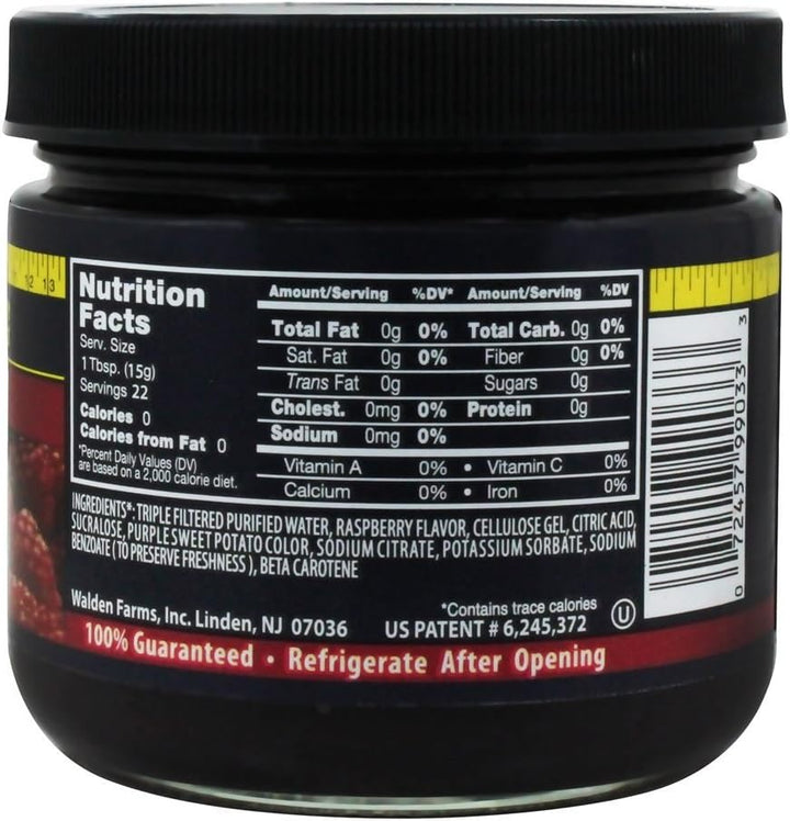 Walden Farms Fruit Spread Calorie-Free No Carb Raspberry 12 Oz - Pack Of 6