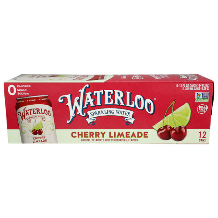 Waterloo Sparkling Water Water Chrry Lmade Sp 144 Fo - Pack Of 2