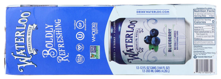 Waterloo Sparkling Water Water Sprk Blkbry  1 144 Fo - Pack Of 2