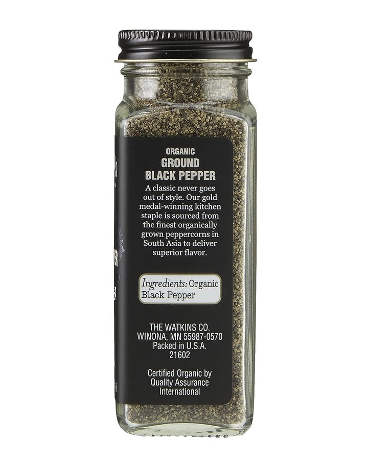 Watkins Ssnng Black Pepper Ground Org 2.8 Oz - Pack Of 3