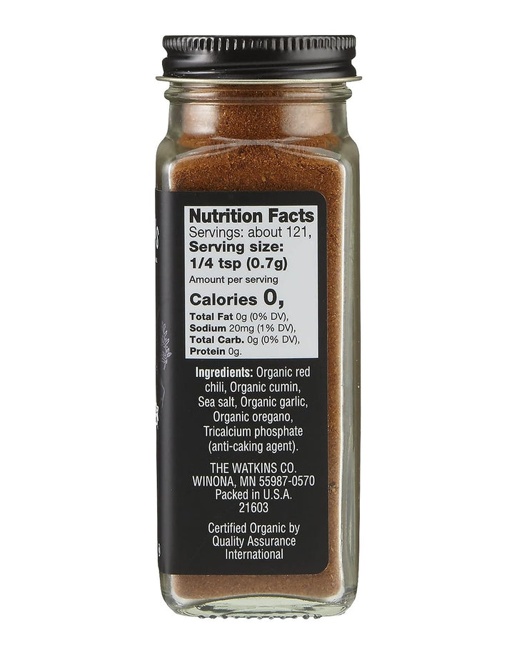 Watkins Ssnng Chili Powder Org 2.9 Oz - Pack Of 3