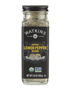 Watkins Seasoning Lemon Pepper Blend Org 3.6 Oz - Pack Of 3