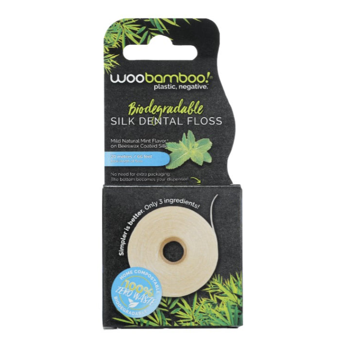 Woobamboo Floss Zero Wste Pckg 66Ft 1 Un - (Pack of 6)