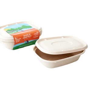 World Centric Compostable Containers with Lids 32oz 5 Ct - Pack Of 12