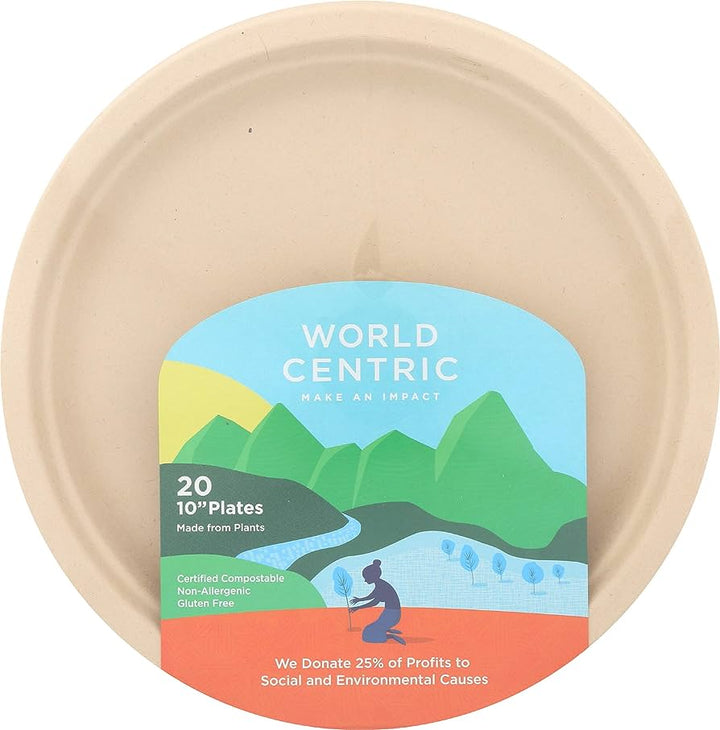 World Centric Plate Compost 10In 20 Pc - (Pack of 12)