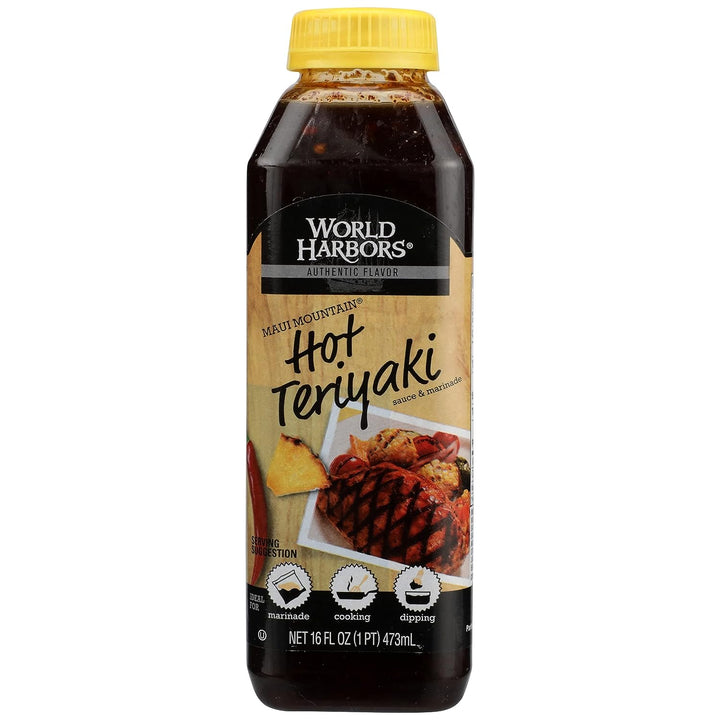 World Harbors Sauce Maui Mtn Hot Teriyaki 16 Oz - Pack Of 6