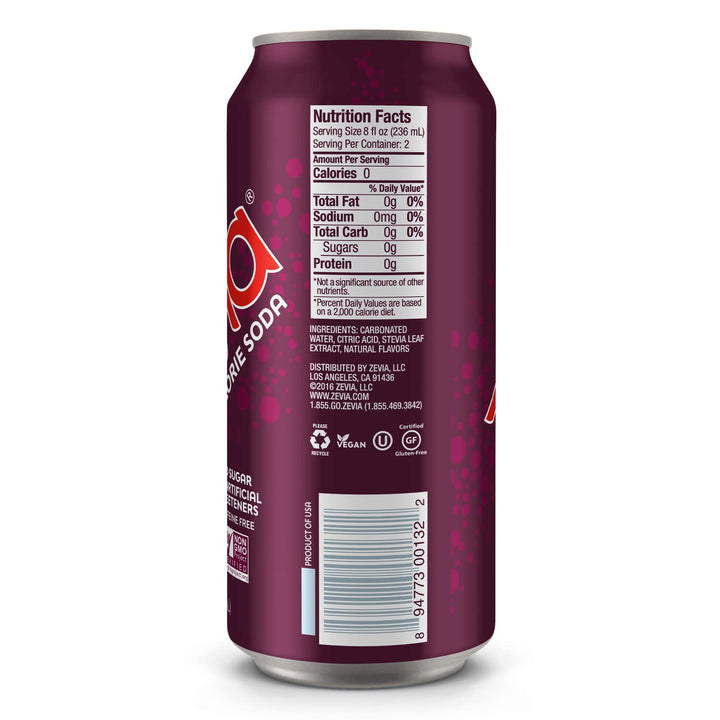 Zevia Soda Black Cherry 12 Fo - Pack Of 12