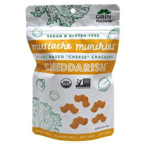 Mustache Munchies - Parmesan Rosemary Organic Baked Cheesy Crackers, 4 oz. bag