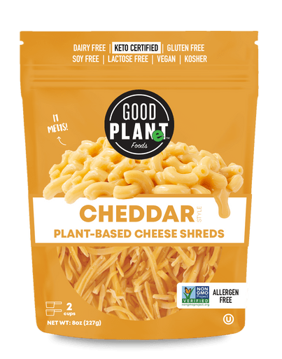 Good Planet Foods - Plant-Based Cheddar Cheese Shreds, 8oz