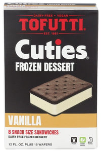 Tofutti - Cuties Vanilla Dairy-Free Frozen Dessert (8-pack, 12 fl oz) | Pack of 12