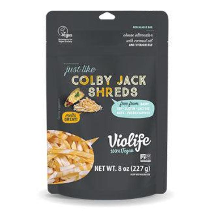 Violife - Justlike Cheese Alternative, 8oz | Colby Jack Shreads | Pack of 8