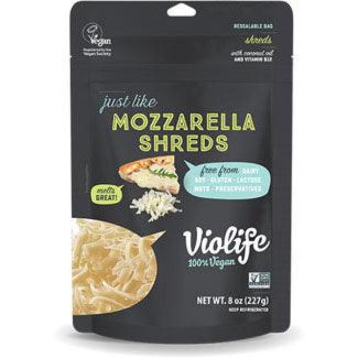 Violife - Justlike Cheese Alternative, 8oz | Mozzarella Shread | Pack of 8