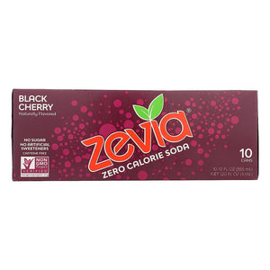 zevia soda black cherry 10pk 120 fo - pack of 2