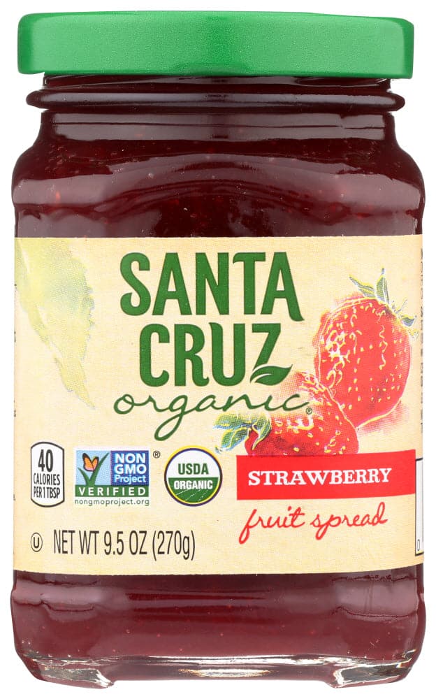 Santa Cruz Organic Fruit Spread Strawberry 9.5 Oz | Pack of 6 - PlantX US