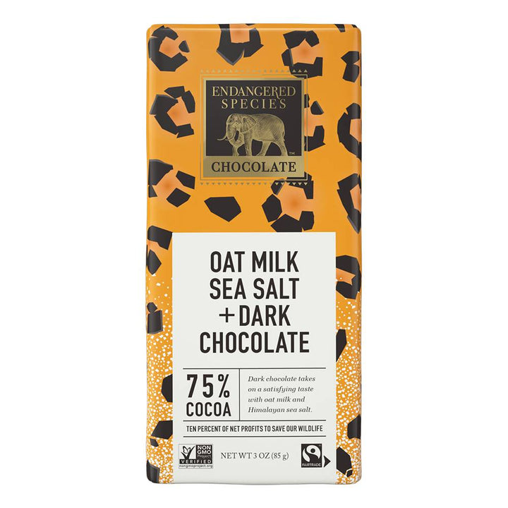 Endangered Species - Dark Chocolate Oat Milk Sea Salt - 3 Oz
 | Pack of 12 - PlantX US