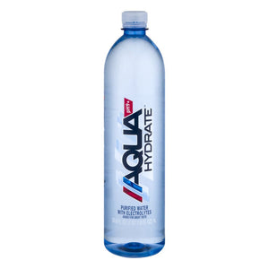 AquaHydrate - Purified Water with Electrolytes, 33.8 Fl. Oz. | Pack of 12