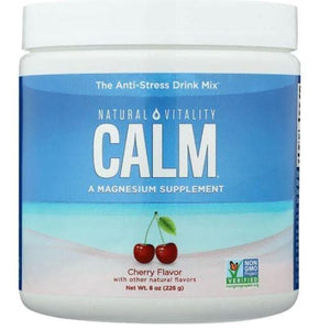 Natural Vitality - Natural Calm Magnesium Anti-Stress Drink Cherry Flavor - 8 Oz.