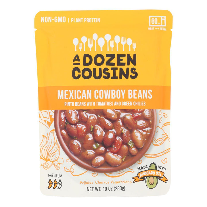 A Dozen Cousins - Mexican Cowboy Pinto Beans, 10 oz | Pack of 6 - PlantX US