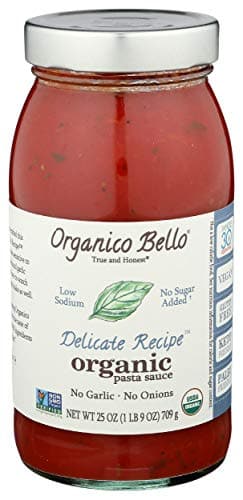 Organico Bello Pasta Delicate Organic Sauce, 25 oz
 | Pack of 6 - PlantX US