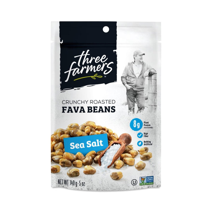 Three Farmers Roasted Fava Beans, Sea Salt 5 Oz
 | Pack of 6 - PlantX US