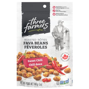 Three Farmers Roasted Fava Beans Sweet Chili
 | Pack of 6