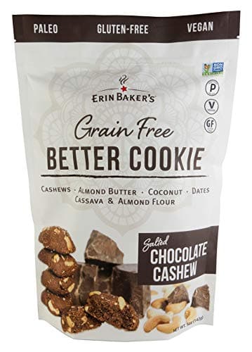 Erin Baker's - Salted chocolate olate Cashew Cookies, 5oz
 | Pack of 6 - PlantX US