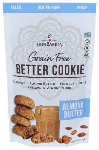 Erin Bakers: Grain Free Almond Butter Better Cookie, 5 Oz

 | Pack of 6 - PlantX US