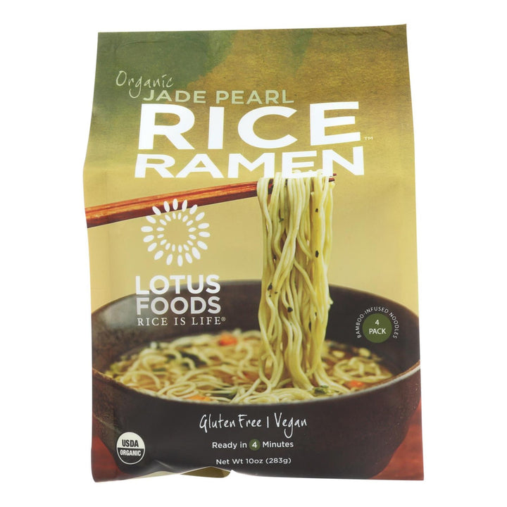 Lotus Foods Organic Rice Ramen Noodles Jade Pearl 4pk, 10 Oz
 | Pack of 6 - PlantX US