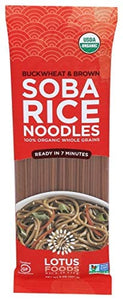 Lotus Foods Organic Buckwheat & Brown Soba Rice Noodles 8 Oz
 | Pack of 8