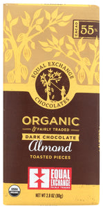 Equal Exchange - Organic Dark Almond Chocolate , 100g | Pack of 12