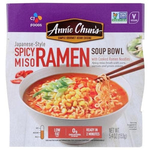 Annie Chun's Spicy Miso Ramen Soup Bowl - 5.4 oz | Pack of 6