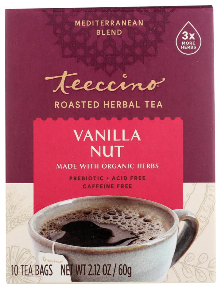 Teeccino Herbal Tea Vanilla Nut, 10ct | Pack of 6 - PlantX US