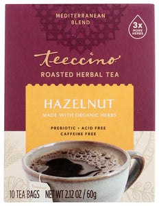 Teeccino Herbal Tea Hazelnut Roasted, 10ct
 | Pack of 6