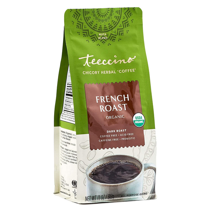 Teeccino French Roast Organic Dark Roast Coffee 11 oz
 | Pack of 6 - PlantX US