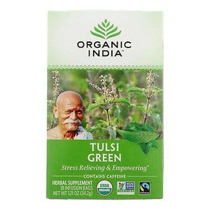 Organic India Tulsi Tea Green 18 Bag
 | Pack of 6