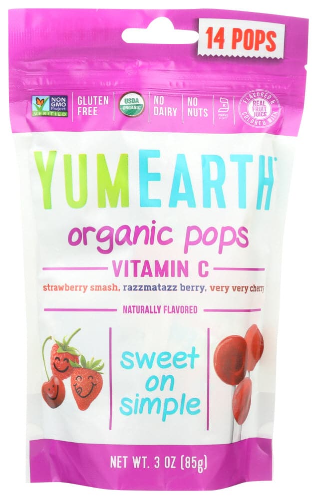 Yum Earth Organic Vitamin C Pops Assorted 3 Oz
 | Pack of 6 - PlantX US