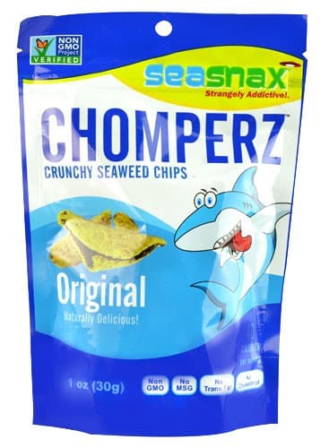 SeaSnax Chomperz Crunchy Seaweed Chips, 1 oz
 | Pack of 8 - PlantX US