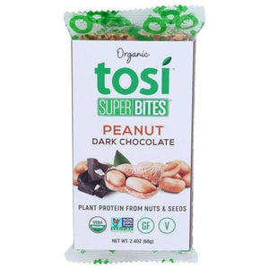 Tosi Organic Peanut Dark Chocolate Sea Salt SuperBites, 2.4 Ounce
 | Pack of 12