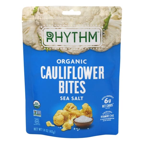 Rhythm Superozods Organic Cauliower Bites Sea Salt 1.4 oz

 | Pack of 8 - PlantX US