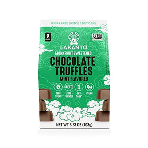 LAKANTO Truffles Chocalate Mint Flavor, 3.63 oz
 | Pack of 10